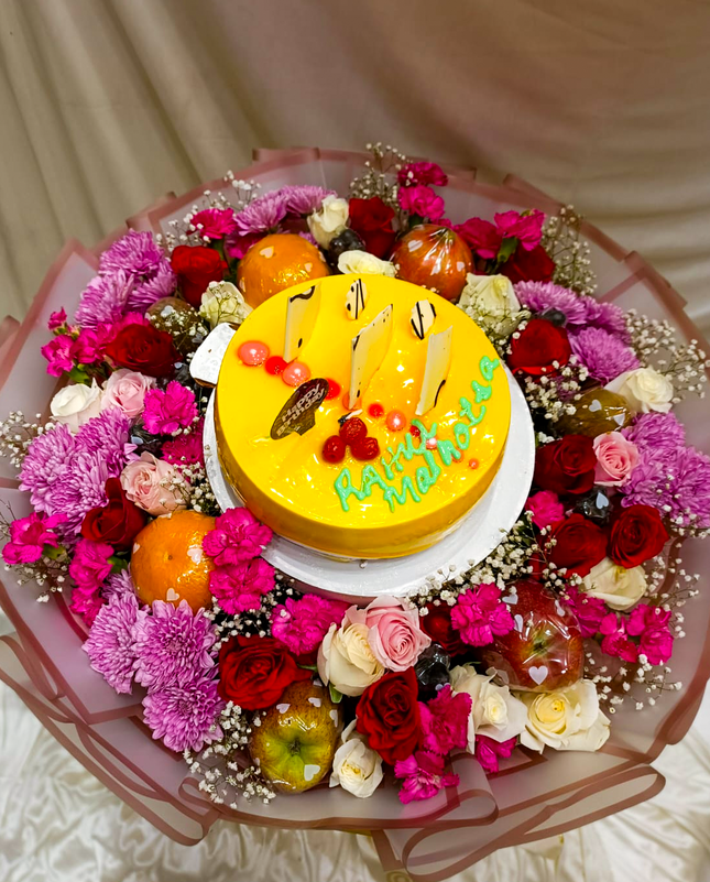 Golden Celebration Cake Bouquet BNB
