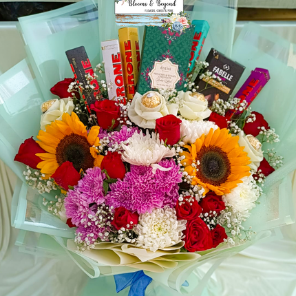 Luxury Chocolate & Floral Surprise Bouquet