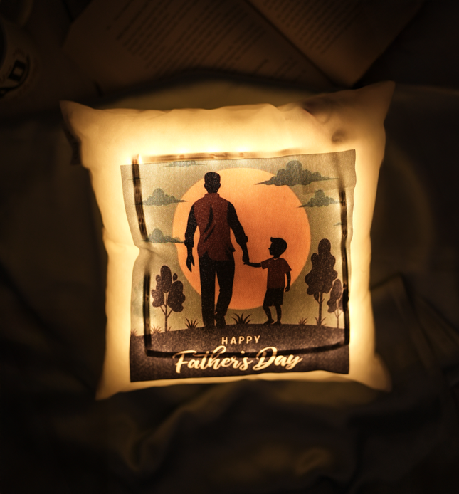 Happy Father's Day LED Cushion