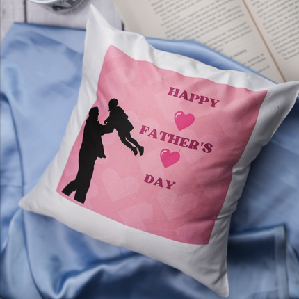 Happy Father's Day Pink LED Cushion
