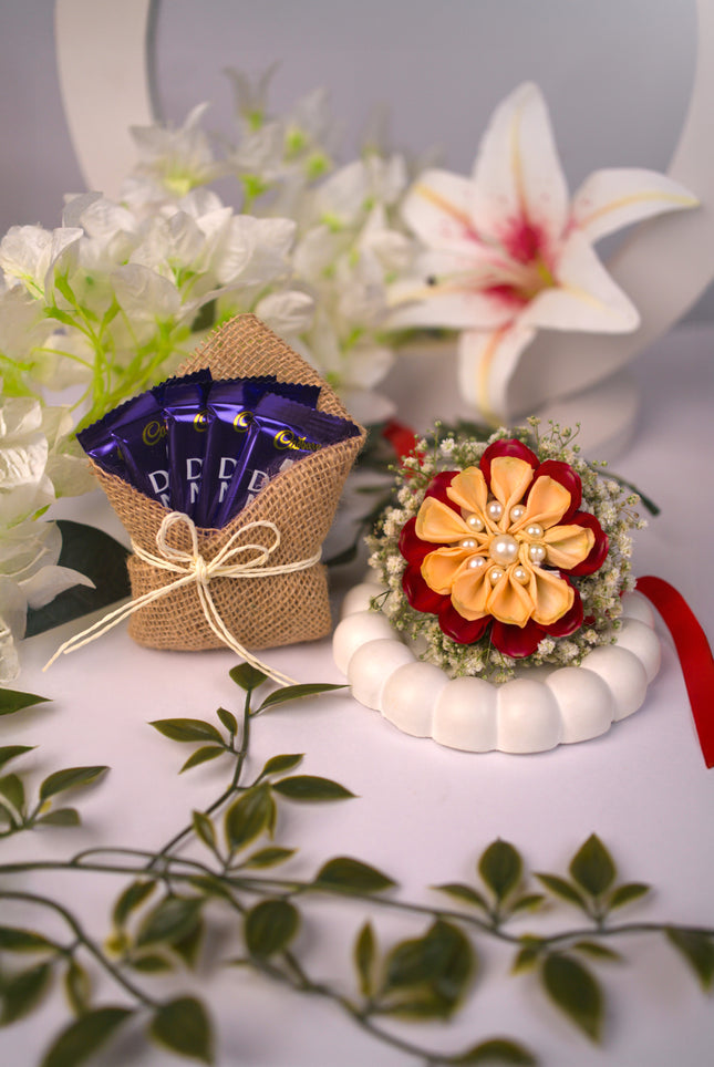 Sweet Blossom Rakhi Set