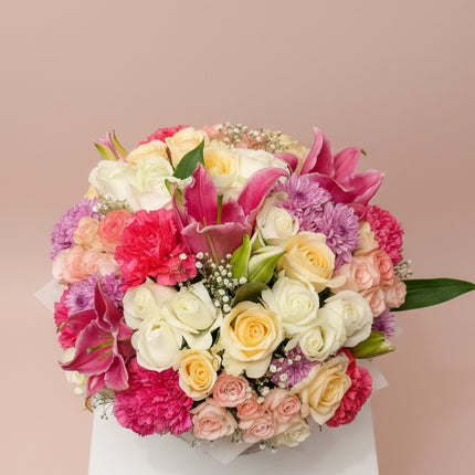 Pastel Mixed Floral Box Arrangement