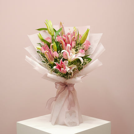 Pink Lily & Rose Luxury Bouquet