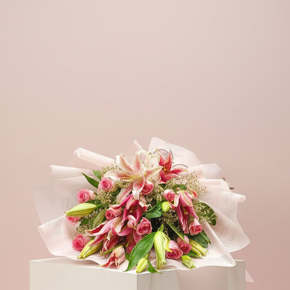 Pink Lily & Rose Luxury Bouquet