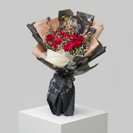 Jypso Personalized Red Rose Luxury Bouquet