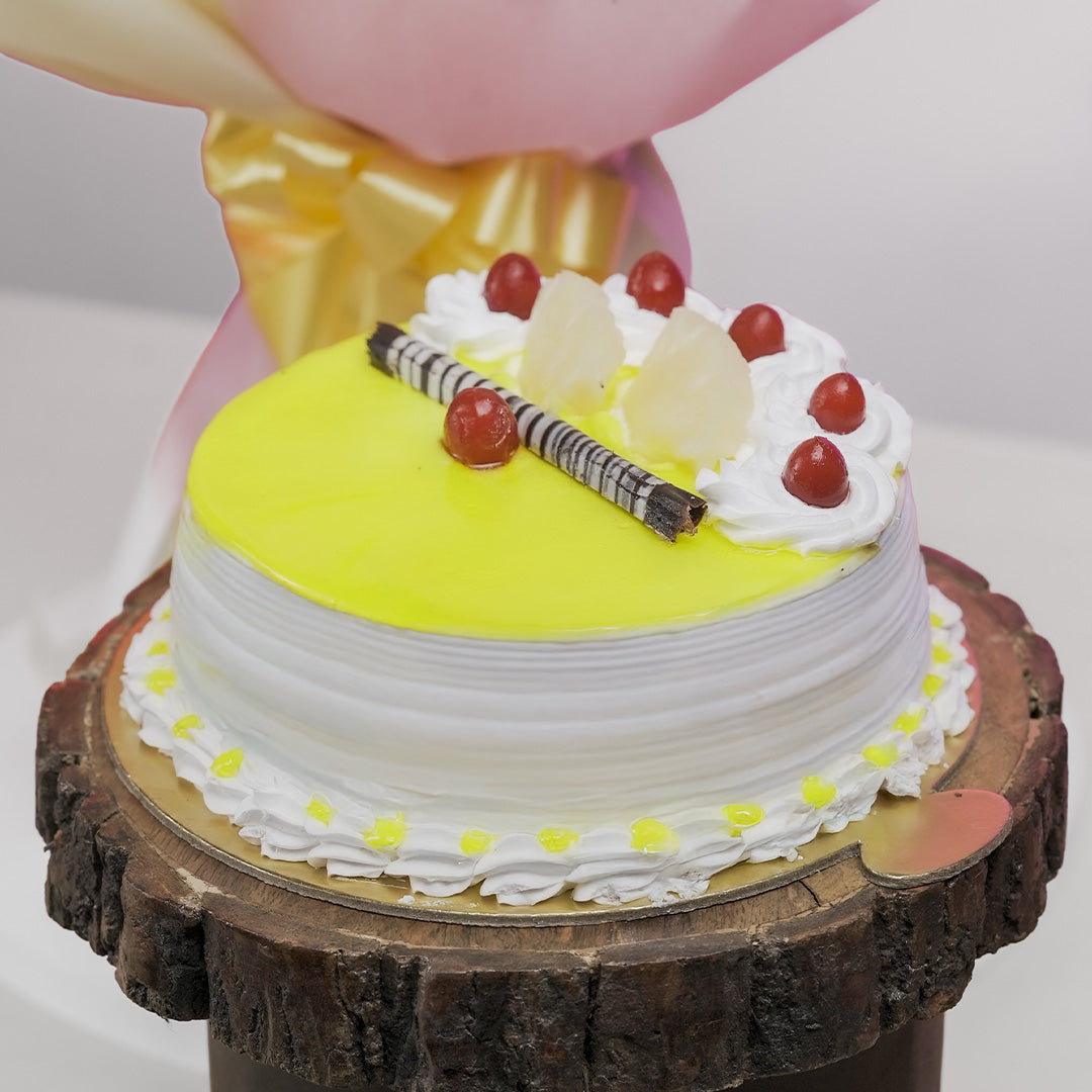 Lilly & Carnation with Cake Combo