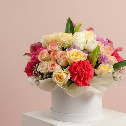 Pastel Mixed Floral Box Arrangement