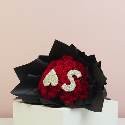 Personalized Red Rose Love Bouquet