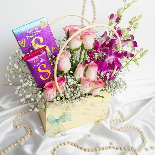 Pink Rose & Chocolate Luxury Hamper