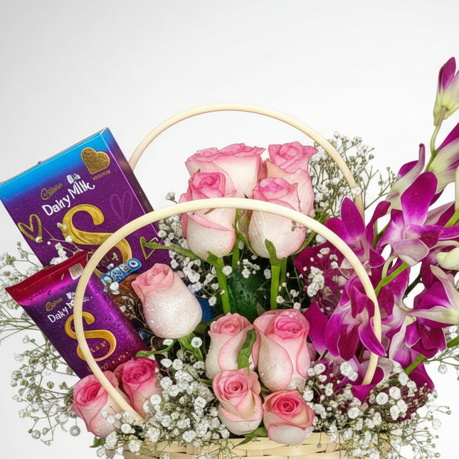 Pink Rose & Chocolate Luxury Hamper