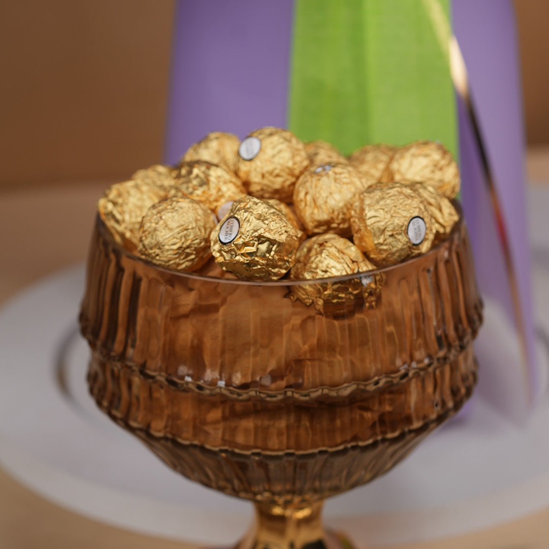 Sunflower & Rose Bliss Bouquet with Ferrero Rocher (T-8) Combo