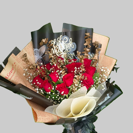 Jypso Personalized Red Rose Luxury Bouquet