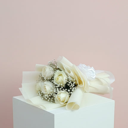 Elegant White Rose Bouquet