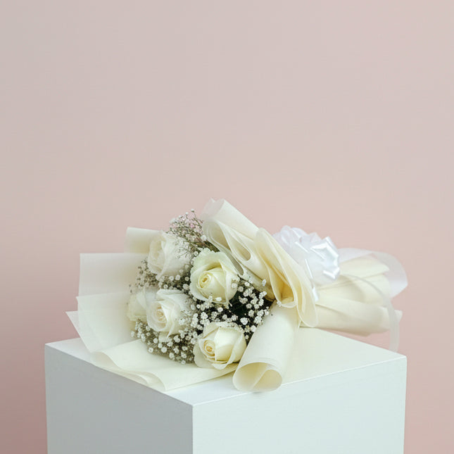 Elegant White Rose Bouquet