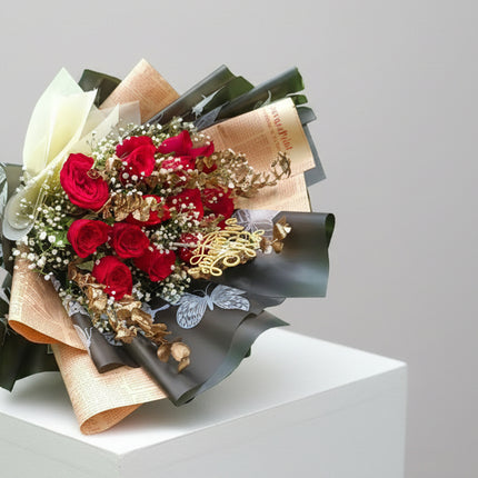 Jypso Personalized Red Rose Luxury Bouquet