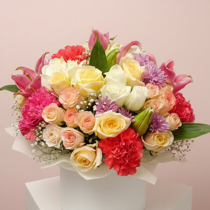 Pastel Mixed Floral Box Arrangement